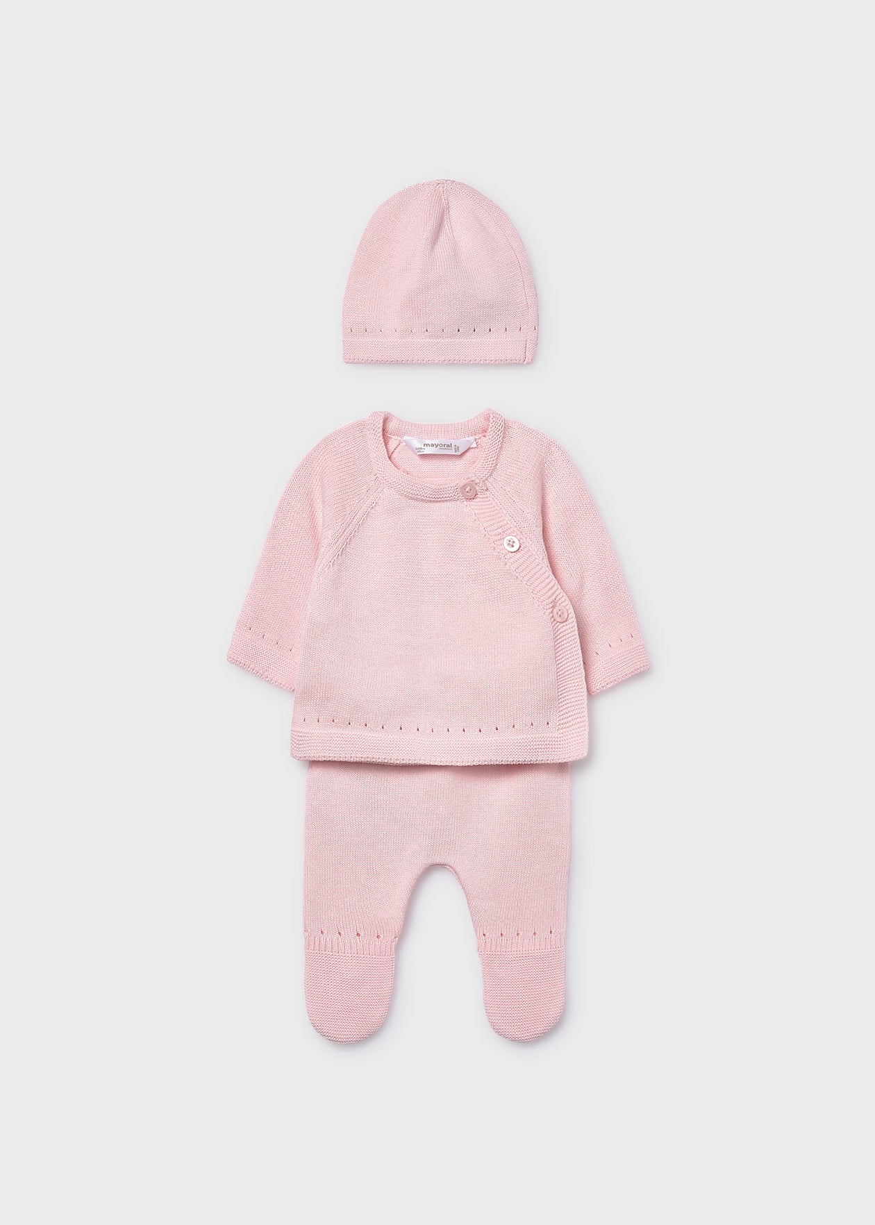 3 Piece Gift Knit Set Baby Pink Little Sprout