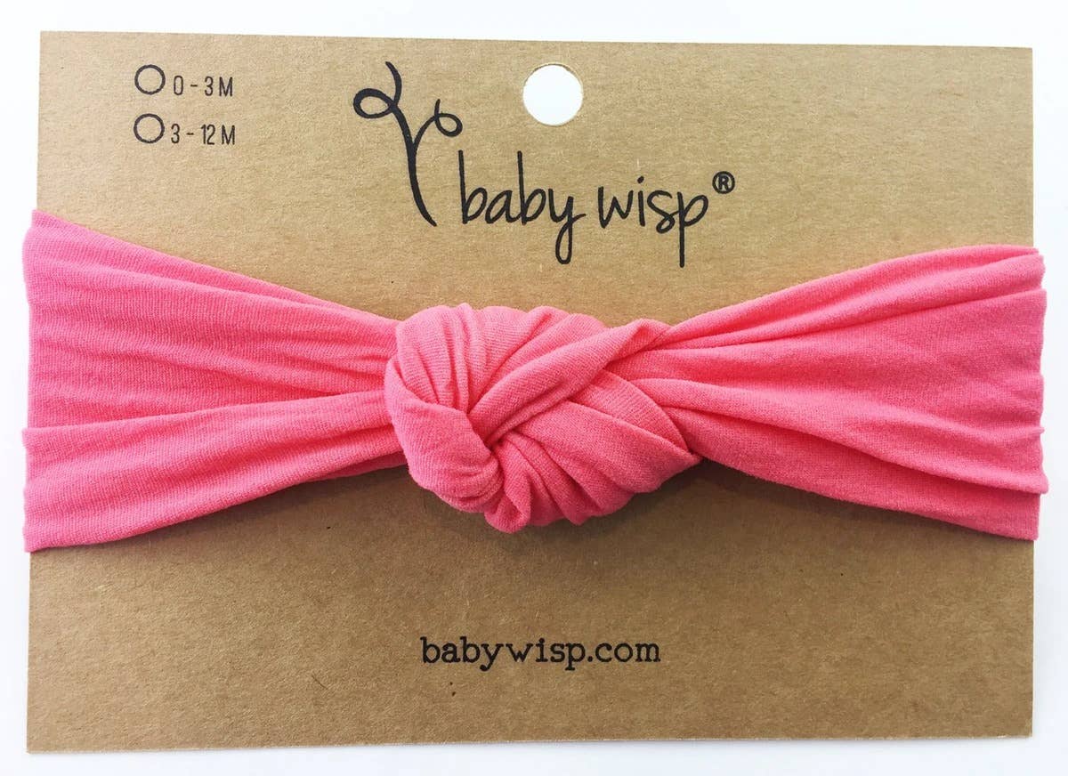 Nylon Knotted Turban Knots Baby Infant Headband: Midnight Mauve