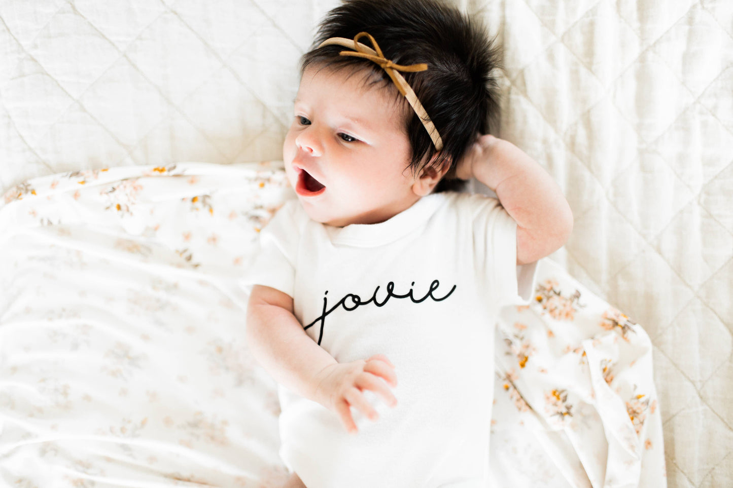 Navy Suede Tied Bow on Headband