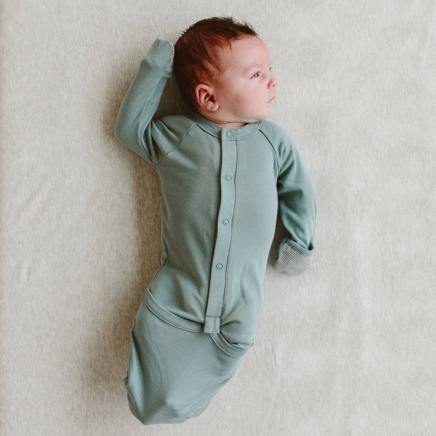 24 Hour Convertible Sleeper Baby Gown - Poolside: NB