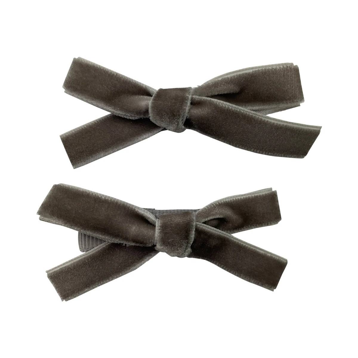 Velvet Pigtail Pinch Alligator Hair Clips: Chantilly