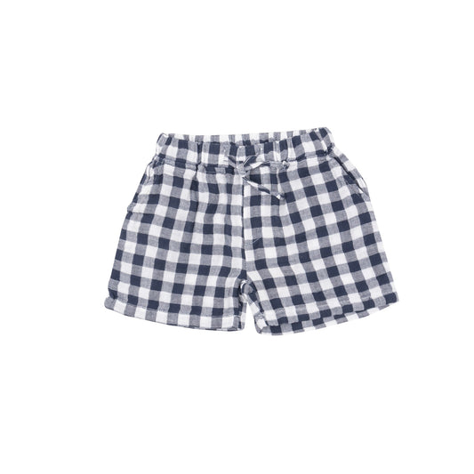 Muslin Short - Gingham Navy