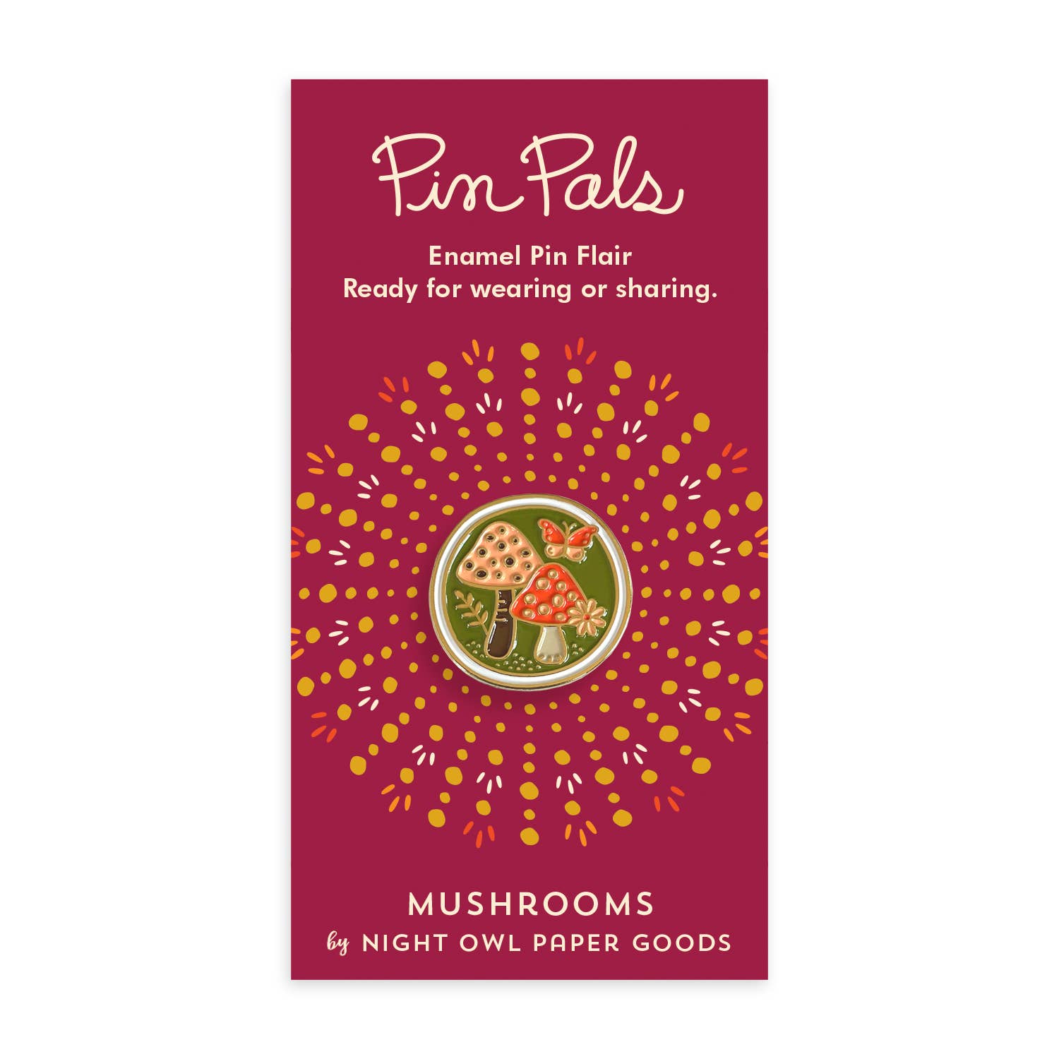 Mushrooms Enamel Pin