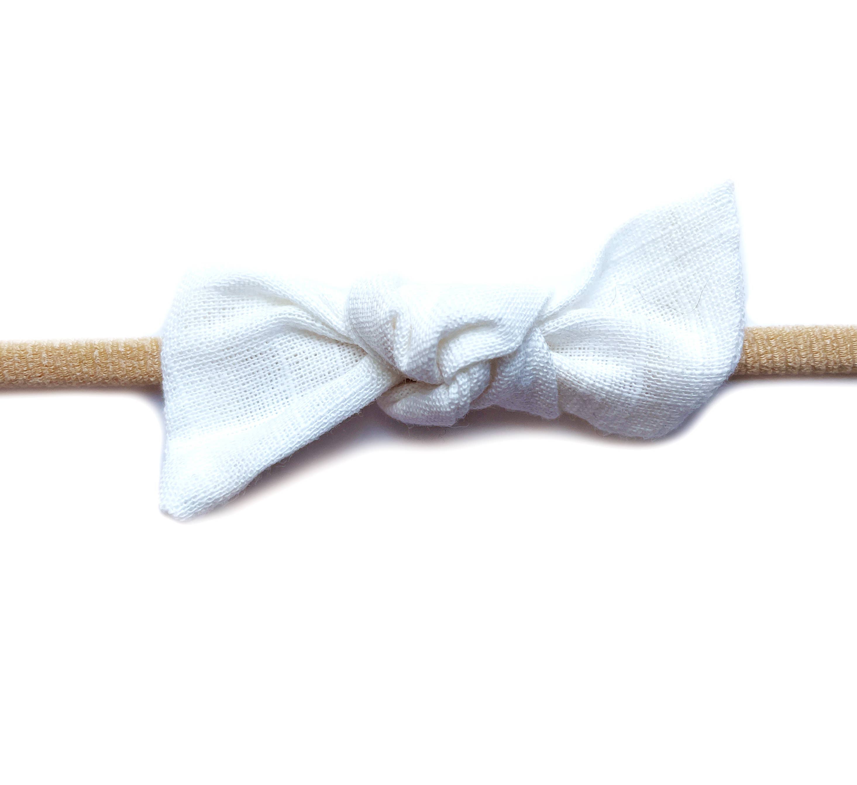 Baby Headband Cute Little Megan Tie Knot Bow Knot For Infant: Wheat