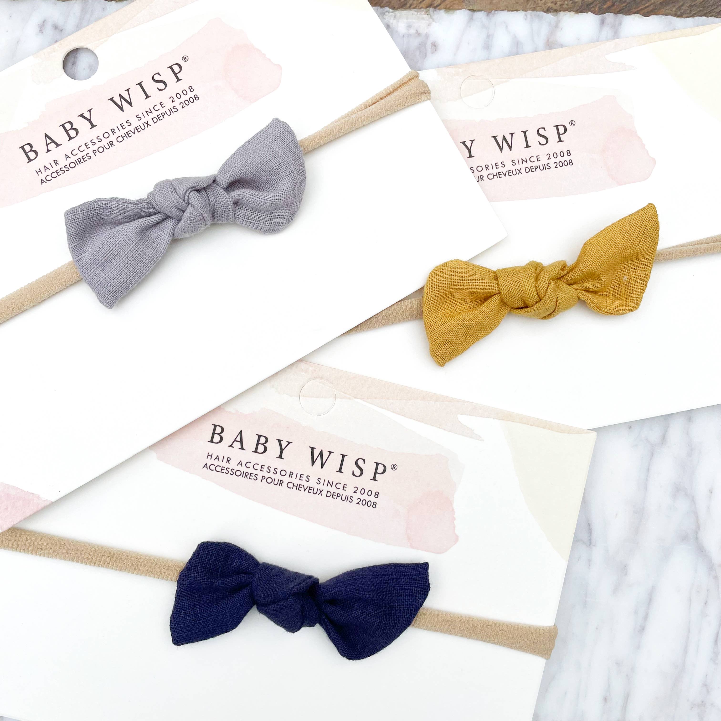 Baby Headband Cute Little Megan Tie Knot Bow Knot For Infant: Wheat