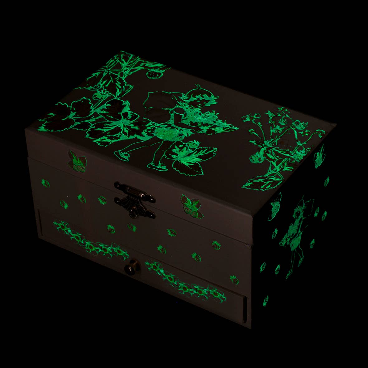 Phosphorescent Musical Jewelry Box Strawberry Fairy - Summer-Little Sprout