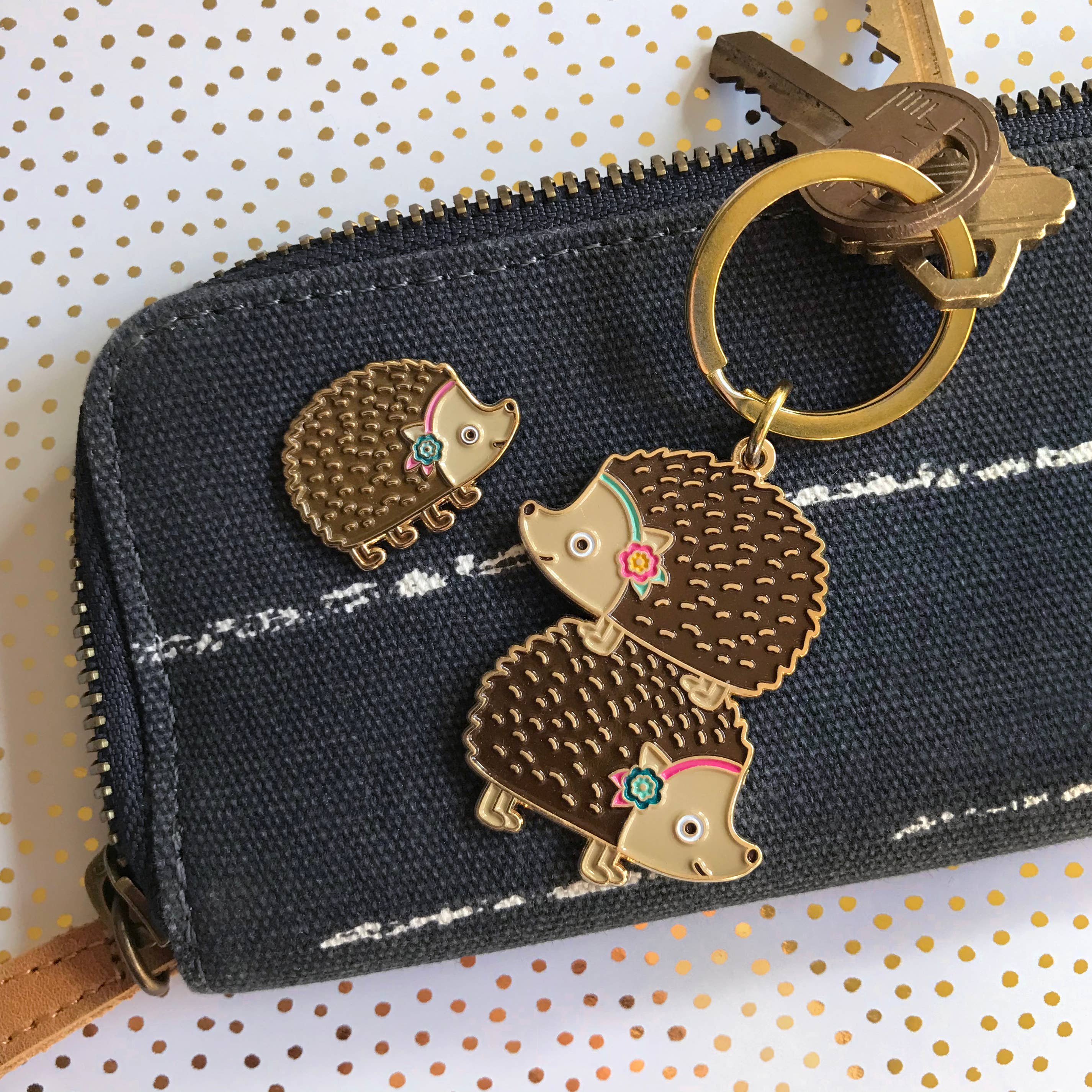 Hedgehog Enamel Pin