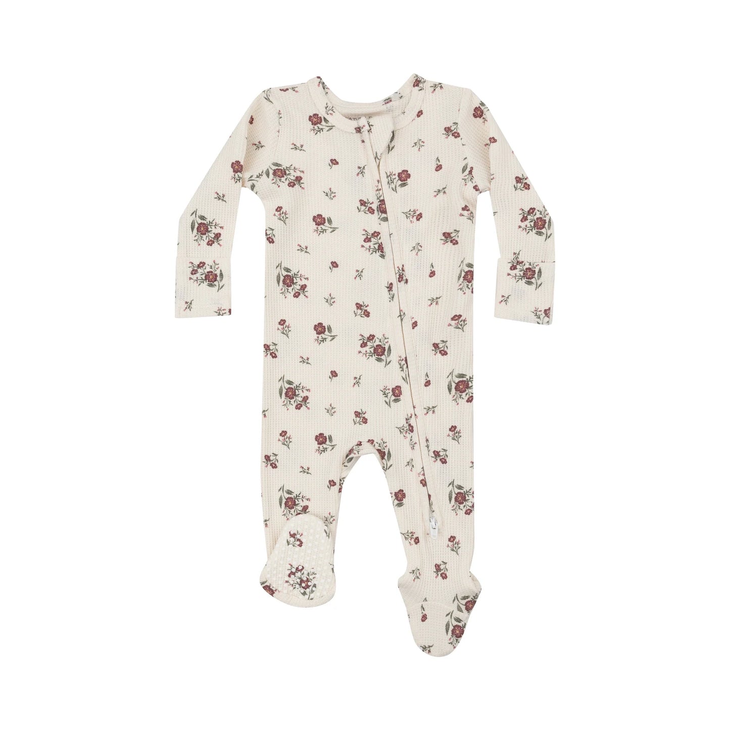 2-Way Zipper Footie - Misty Rose Floral