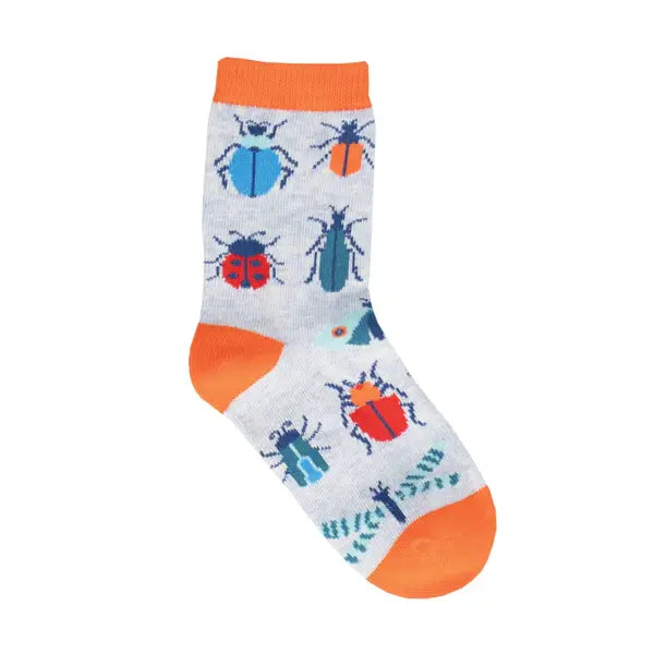 Kids Cotton Crew Socks - Buggin' Out     2-4Y