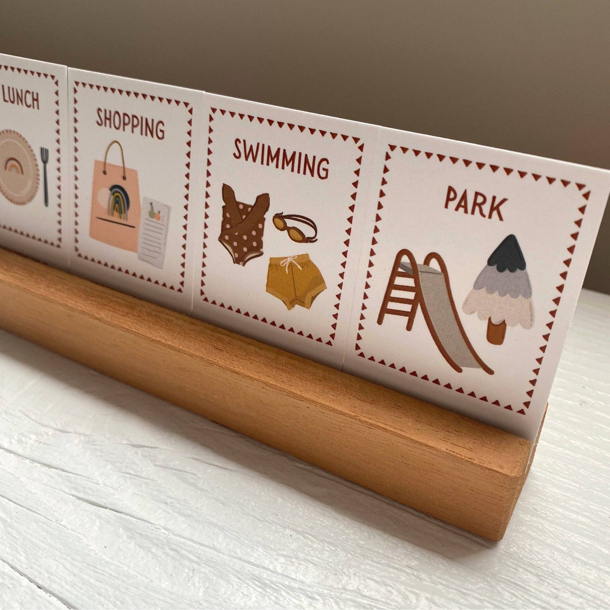 72 Daily Routine Cards & Display Stand: 72 Cards / Bag / 1x Display Stand (Holds 5 Cards)-Little Sprout