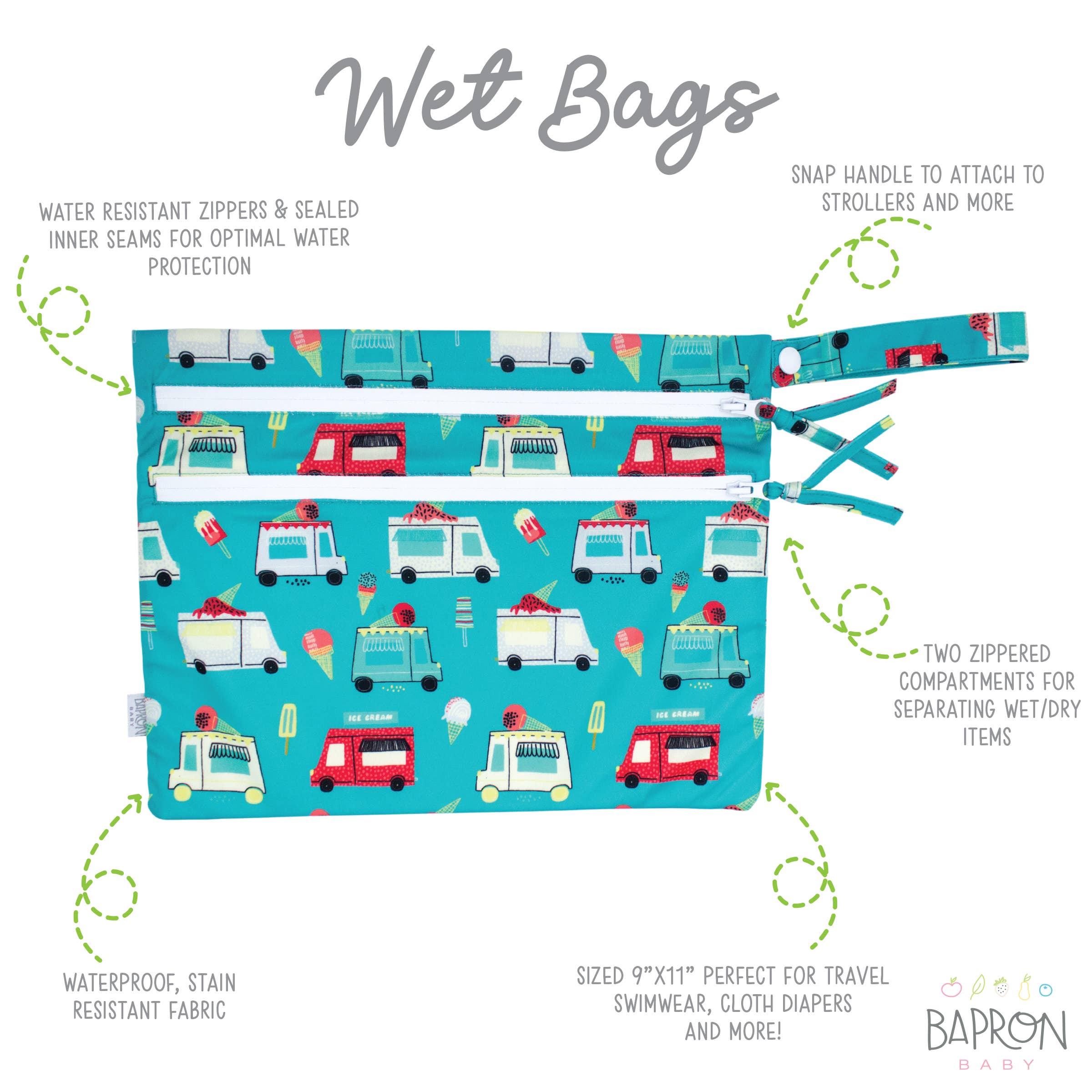 Ice Cream Truck Waterproof Wet Bag