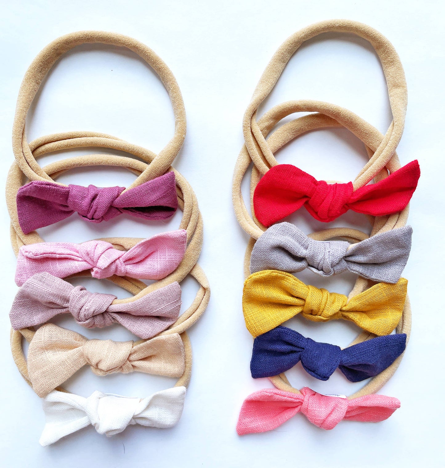 Baby Headband Cute Little Megan Tie Knot Bow Knot For Infant: Wheat