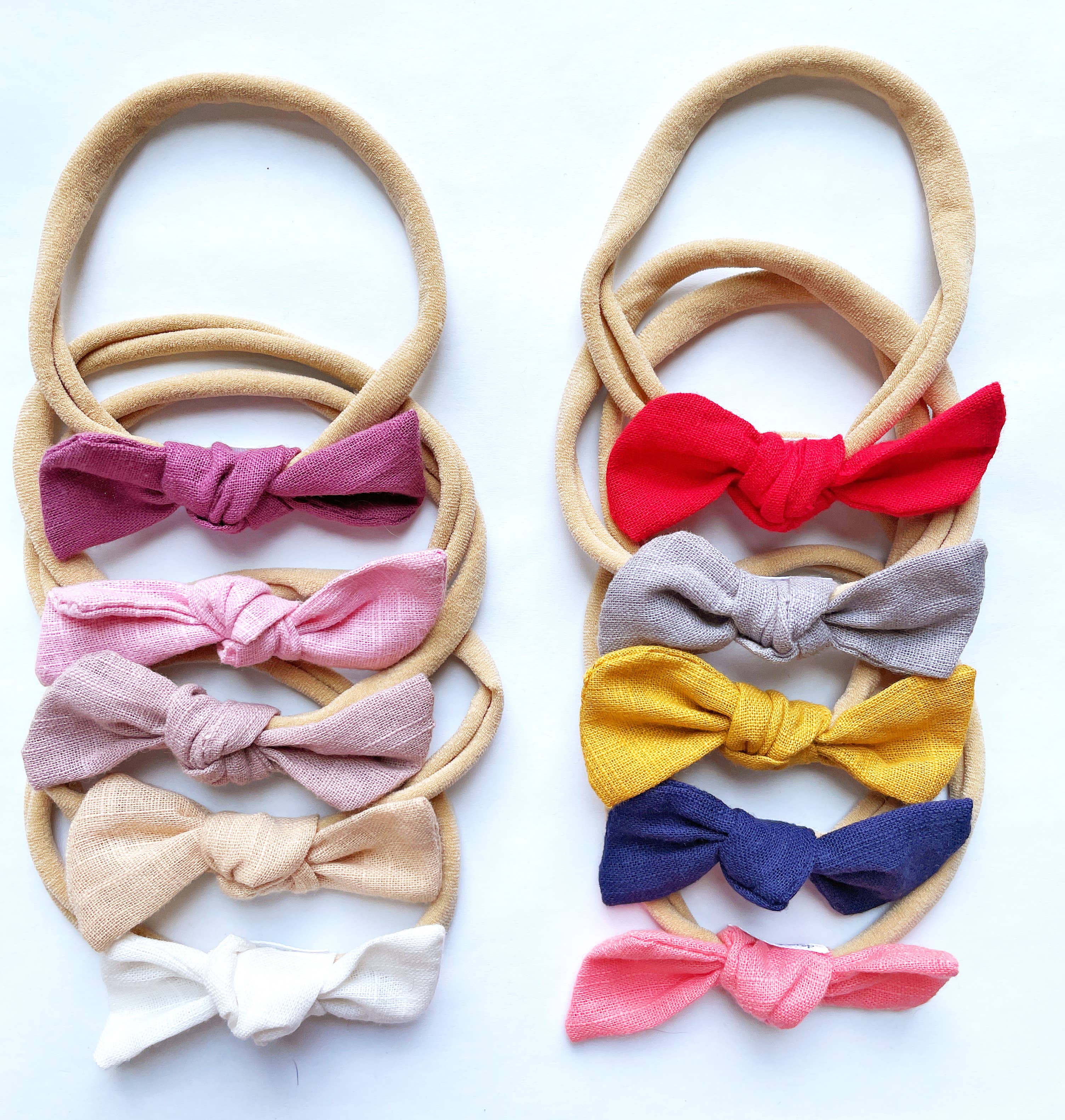 Baby Headband Cute Little Megan Tie Knot Bow Knot For Infant: Wheat