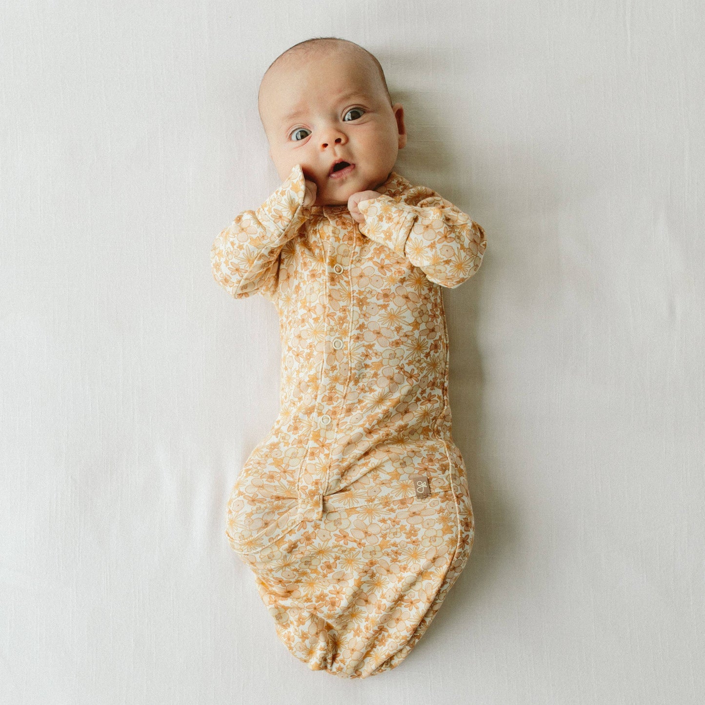 24 Hour Convertible Sleeper Baby Gown - Wildflower: 0-3M