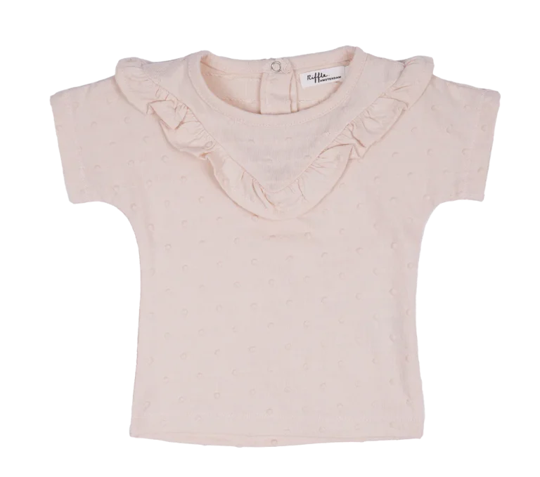 T Shirt Mary Short Sleeve Uni Dot - Pale Pink