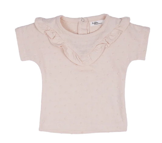 T Shirt Mary Short Sleeve Uni Dot - Pale Pink