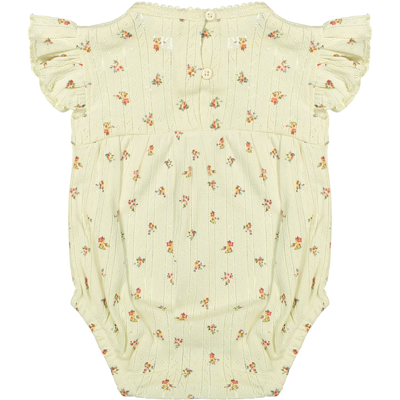 Lisa Romper Jacquard Rib - Ecru Rose