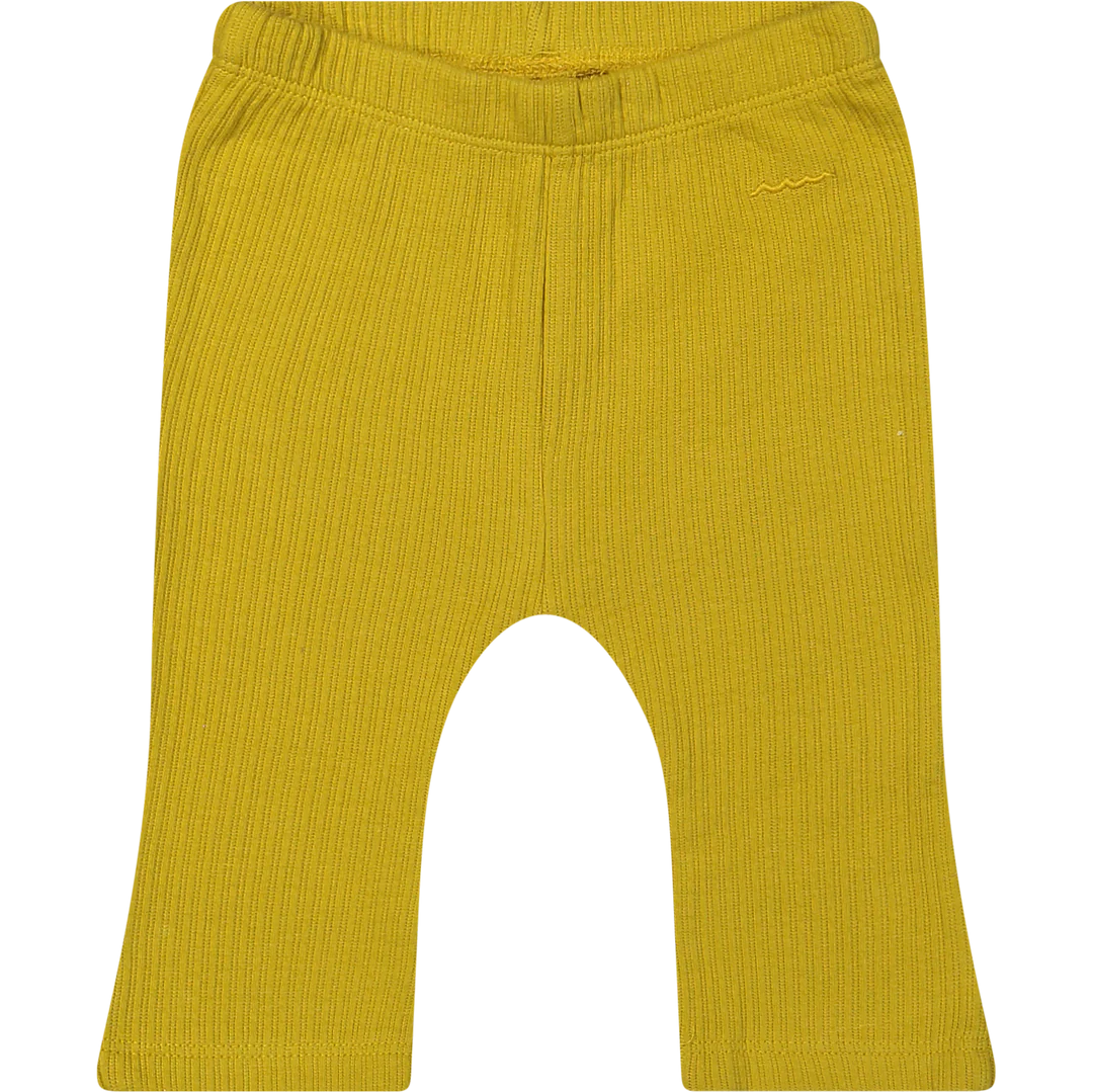 Flared Legging - Rib Solid Mustard