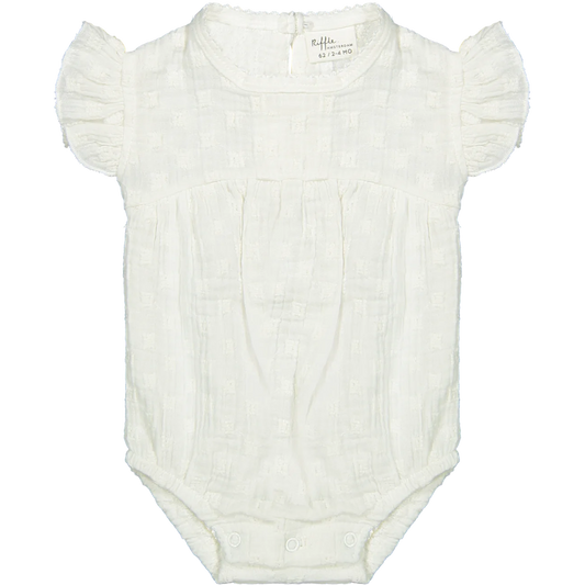 Lisa Romper - Woven White