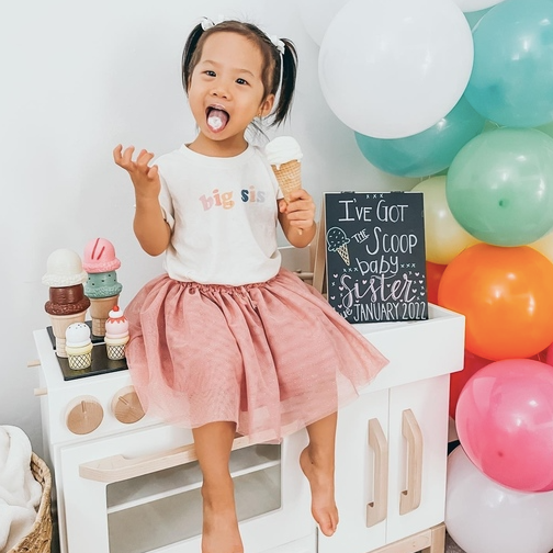 Kid toddler graphic tee | big sis original : Graphic / 2T