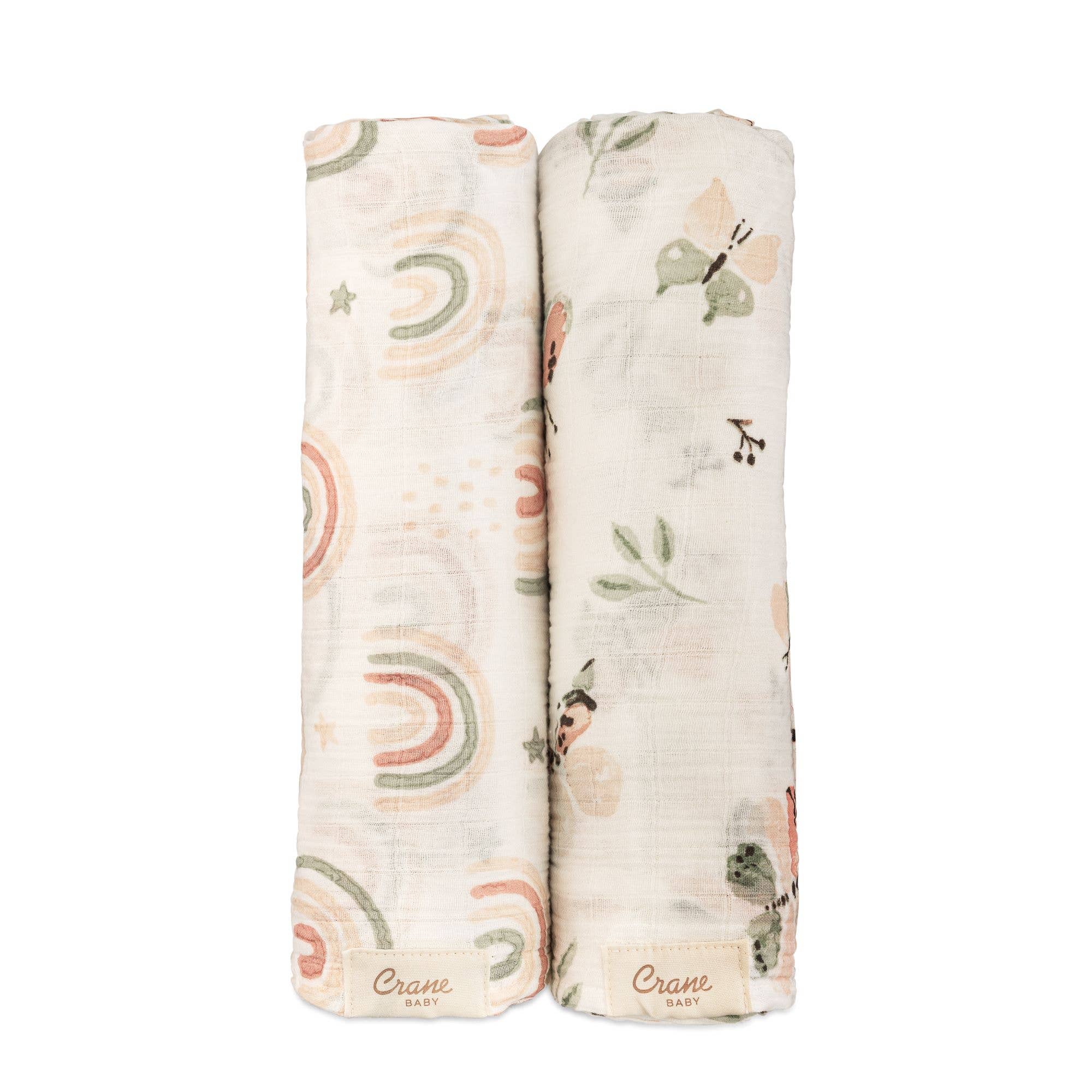 Parker 2-pc. Swaddle Set (Butterfly/Rainbow)