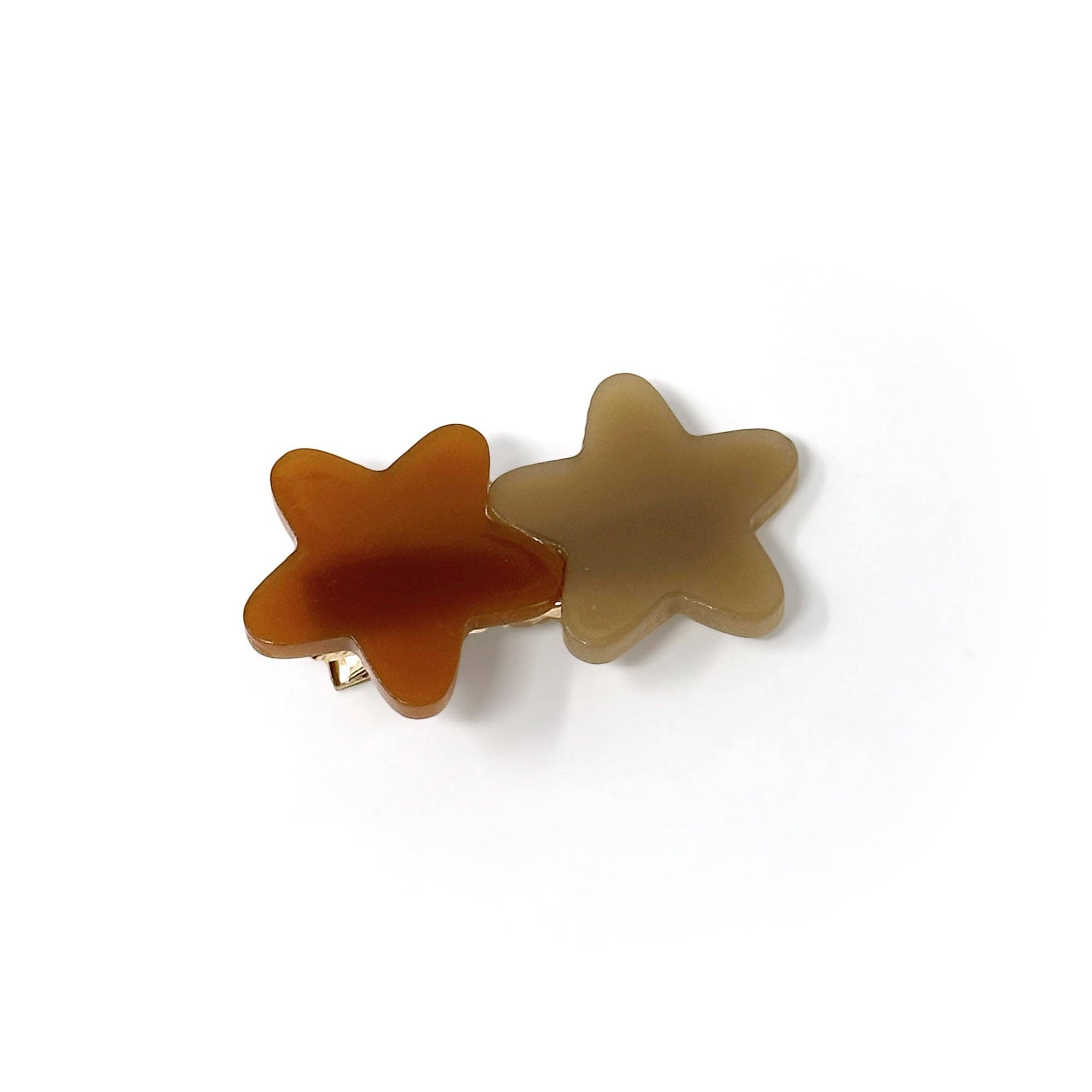 DOUBLE STAR HAIR CLIPS (Set of 2): Gold-Little Sprout