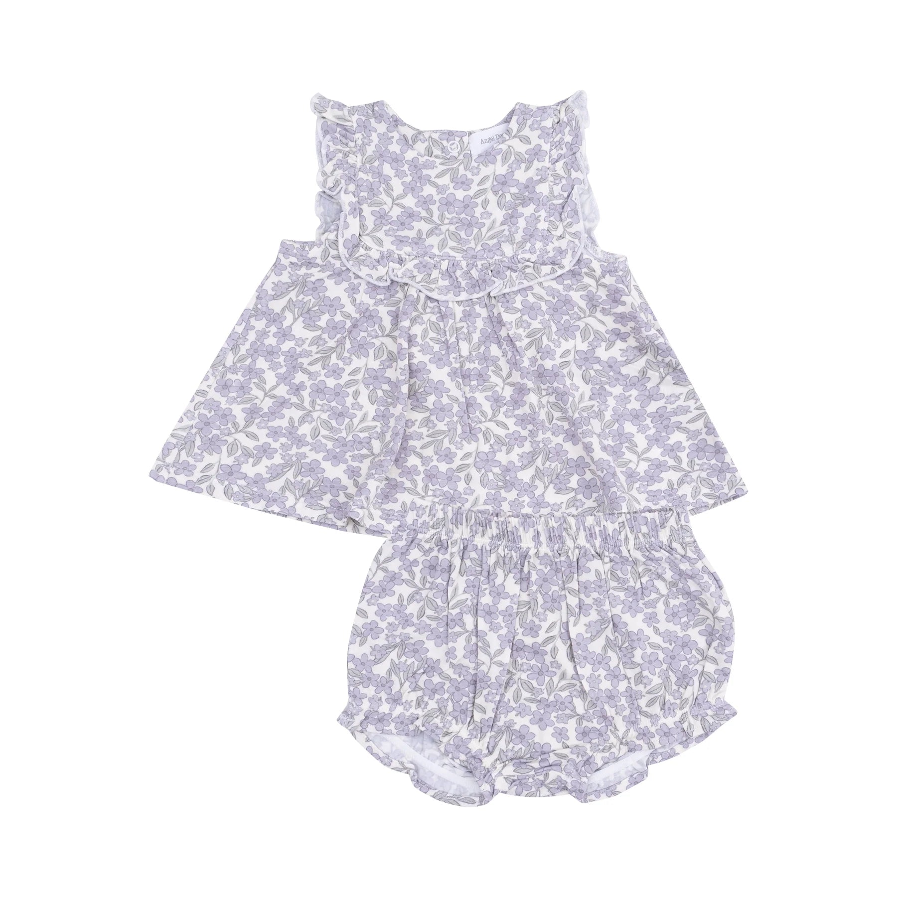 Ruffle Top and Bloomer Set - Forget Me Not Floral