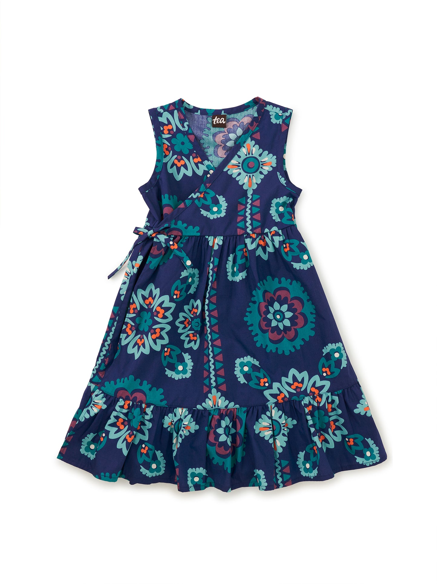 Sleeveless Wrap Dress - Limpopo Bandana