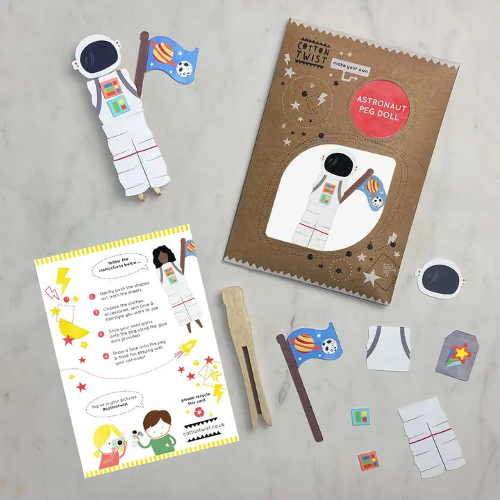 Make your own Astronaut Peg Doll-Little Sprout