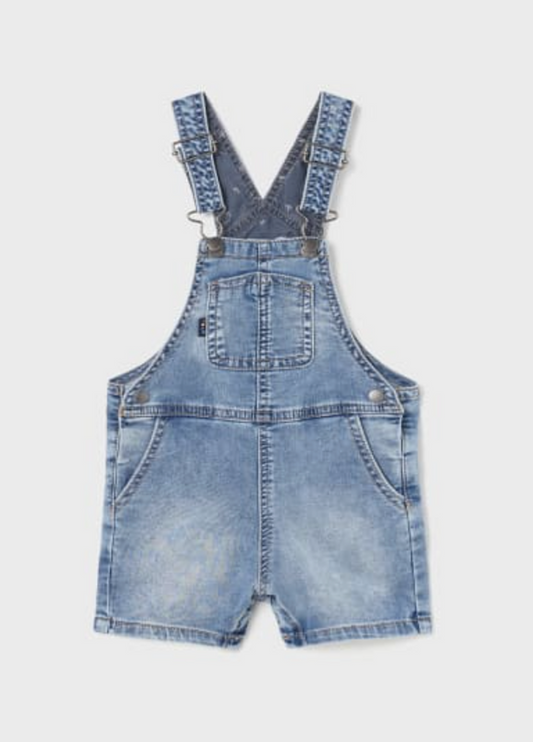 Soft Denim Short Overall - tejano