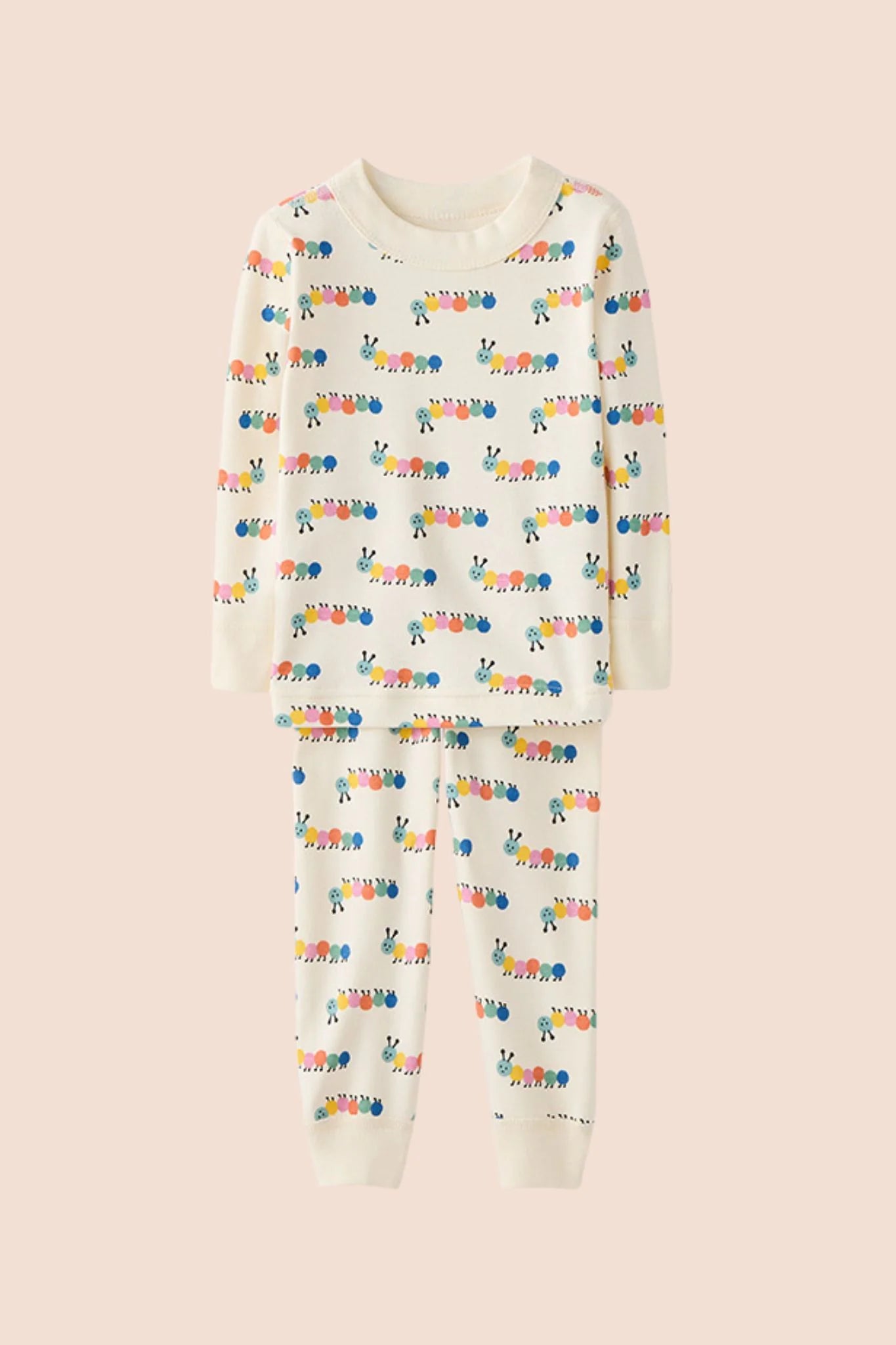 Hanna Andersson Organic Cotton Pajama Set Colorful Caterpillar Little Sprout