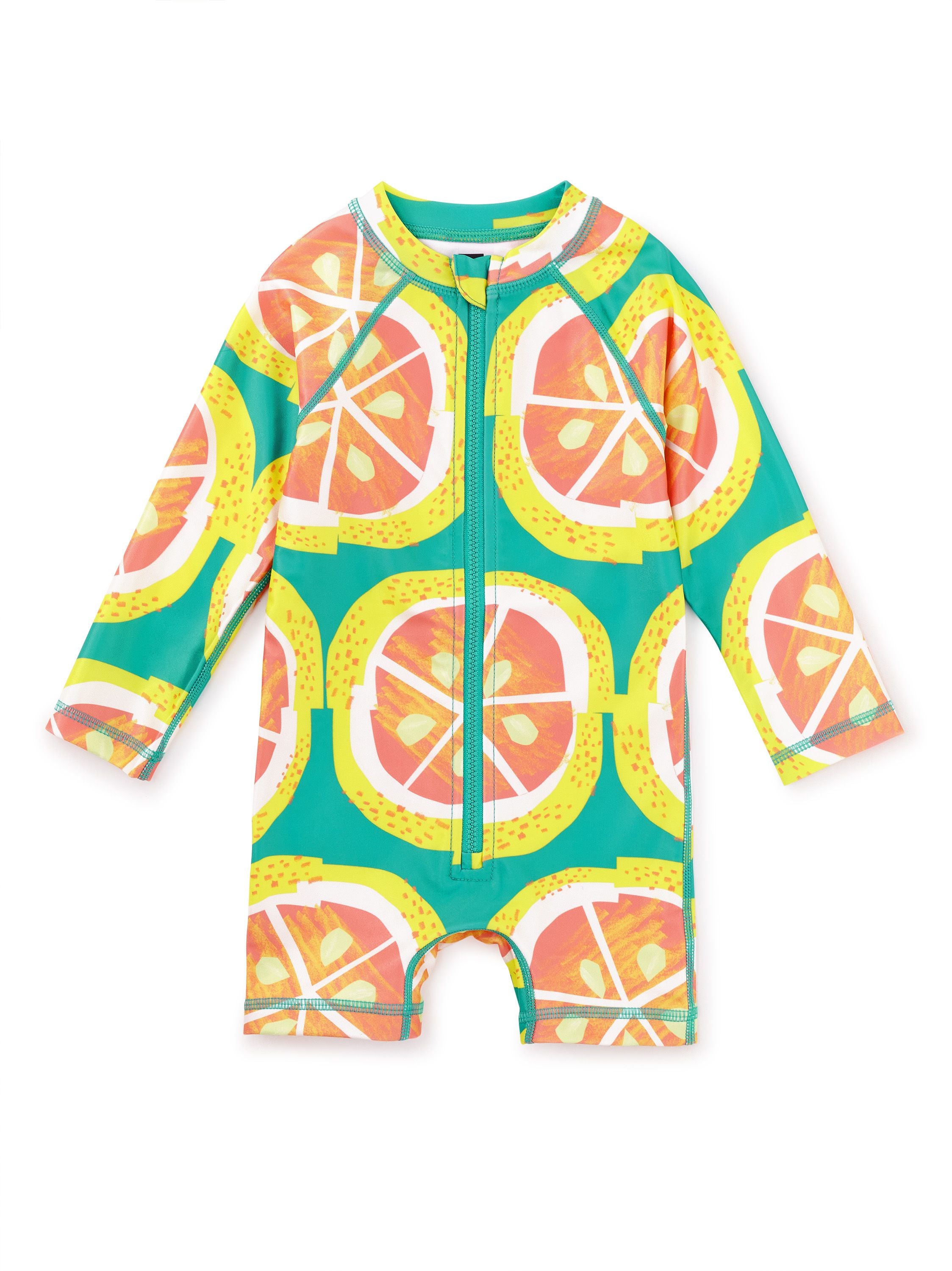 Rash Guard Baby Swimsuit - Orange Wax