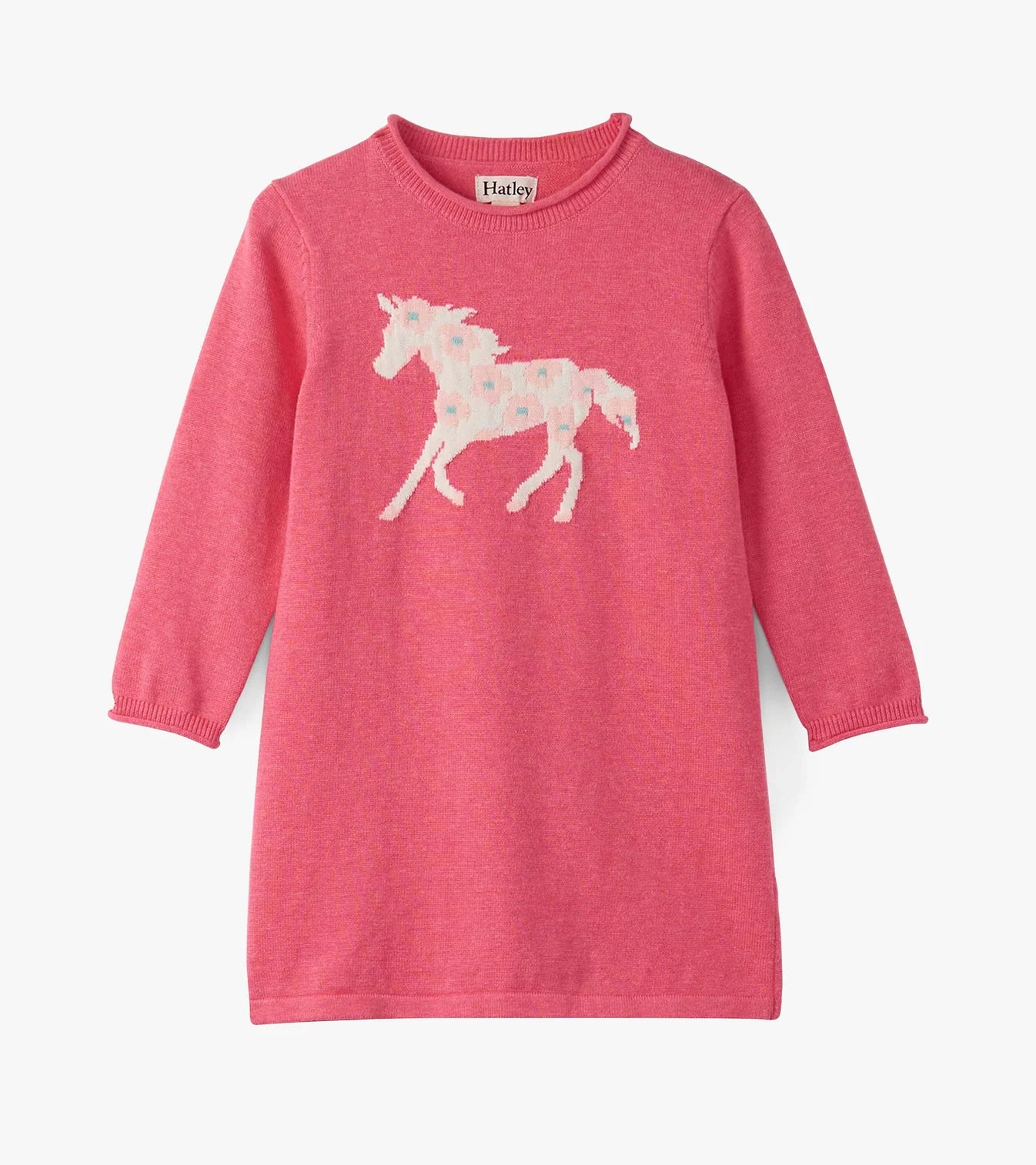 Hatley Flower Horse Classic Sweater Dress Little Sprout