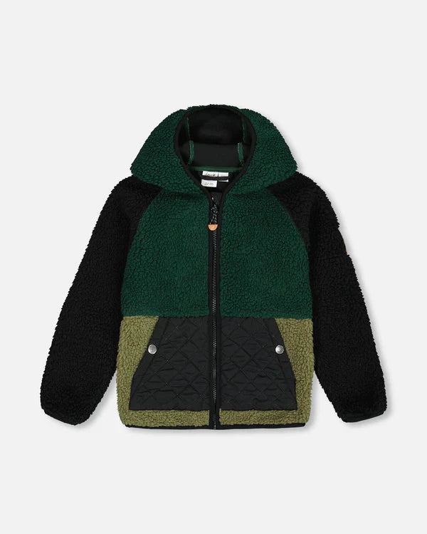 Sherpa Mid Season Baby Jacket - Black, Forest Green, and Olive