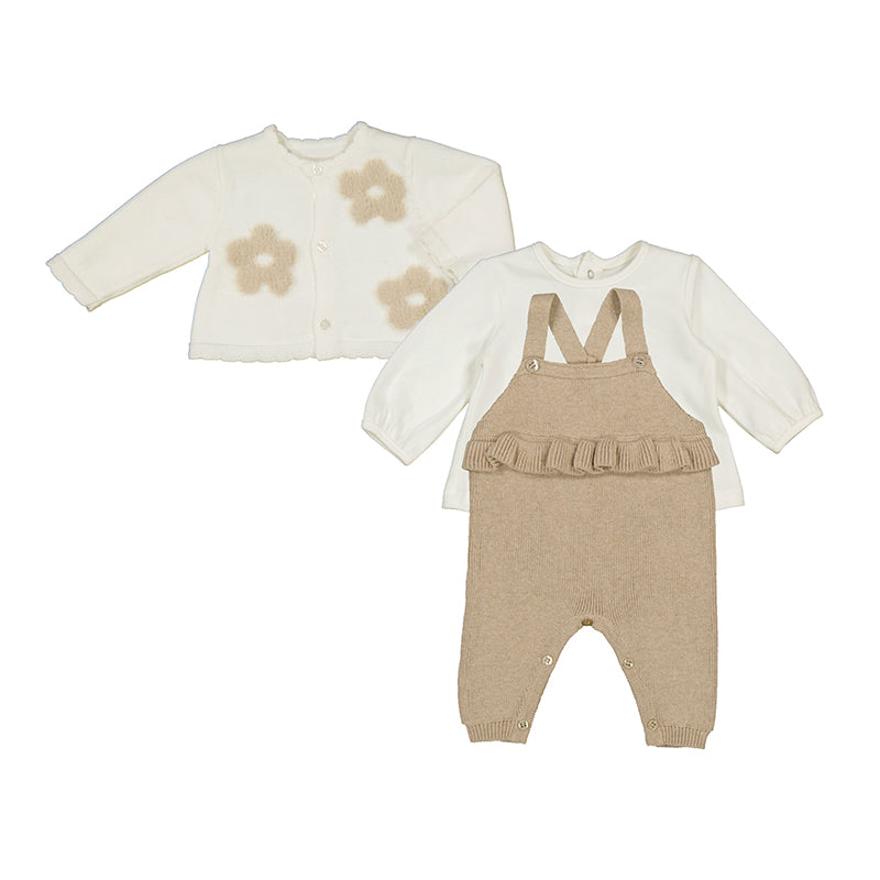 Newborn Girl 3-Piece Tricot Set