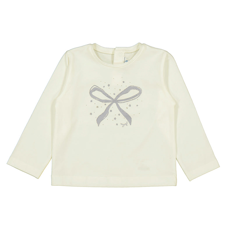 Mayoral Baby Girl Long Sleeve Tee With Bow Little Sprout