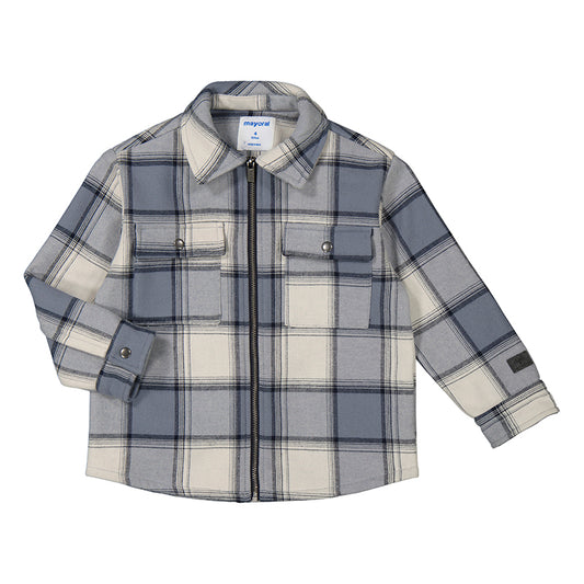 Boy Plaid Jacket - Cloudy