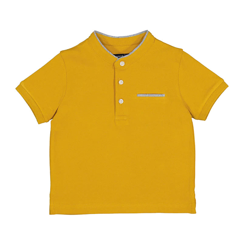 Polo Short Sleeve Mao Neck - Ochre