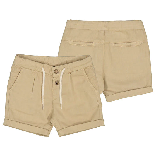 Linen Relaxed Shorts - Cookie