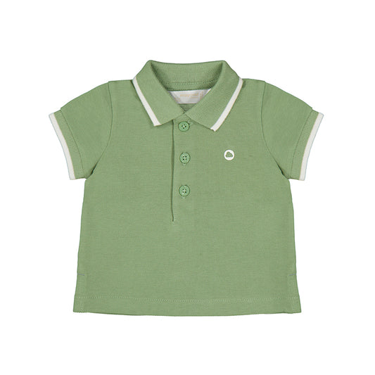 Newborn Polo Shirt - Eucalyptus