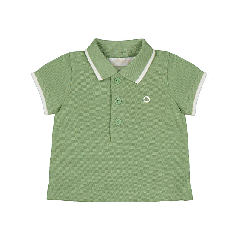 Newborn Polo Shirt - Eucalyptus