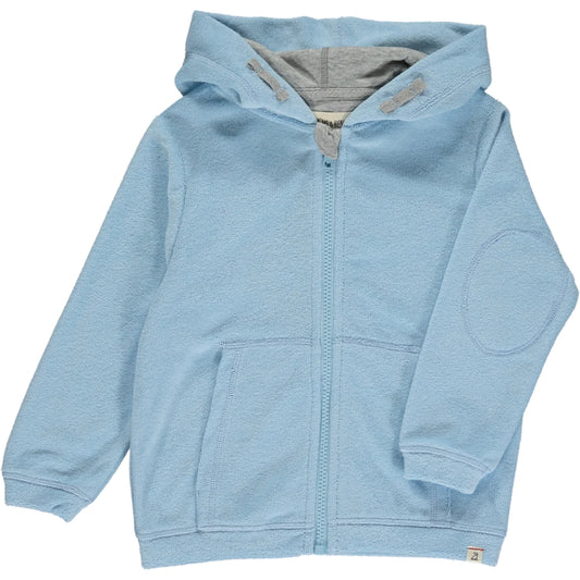 Cornwall Terry Towelling Zip Up - Blue