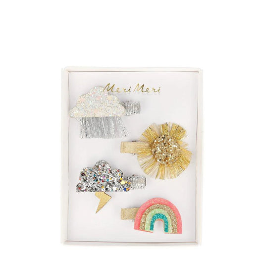 Sparkly Weather Hair Clips