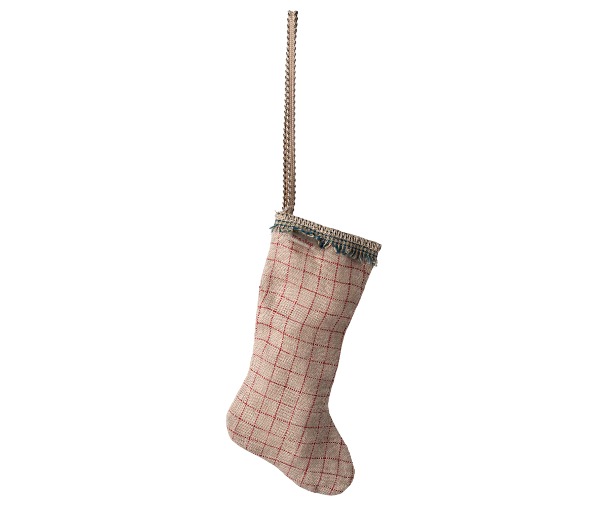 Stocking Ornament, Checker - Sand-Little Sprout