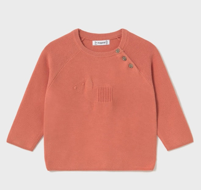 Baby Intarsia Sweater - Peach