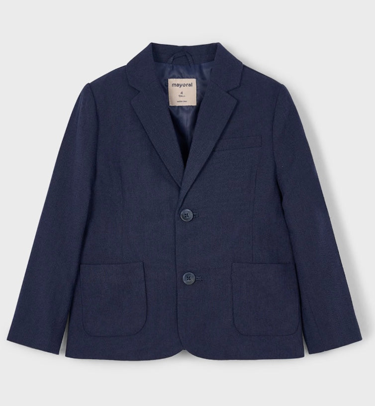 Linen Blazer - Navy