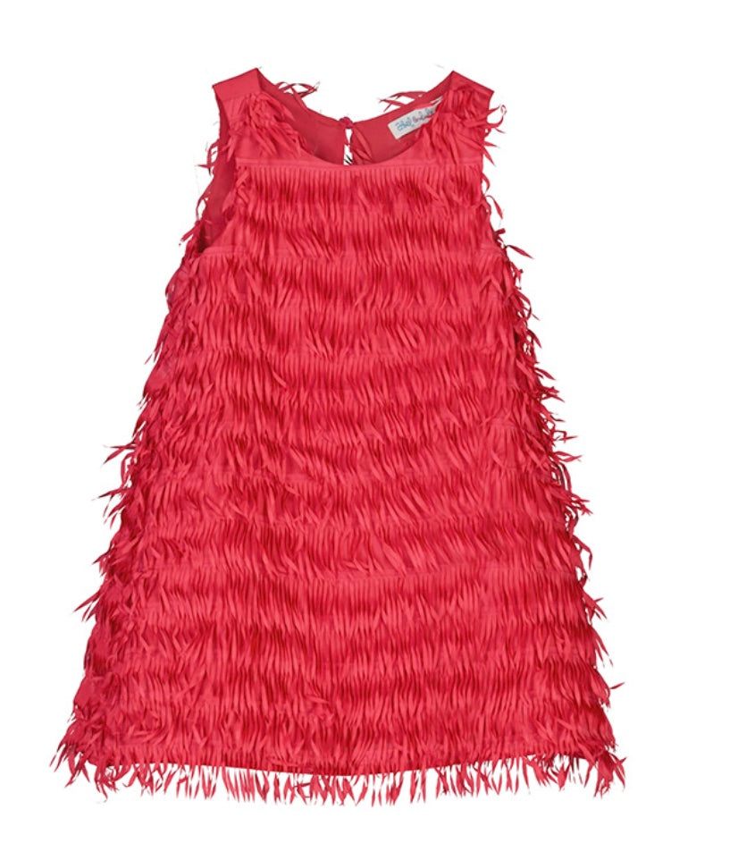 Fringed Dress -Magenta