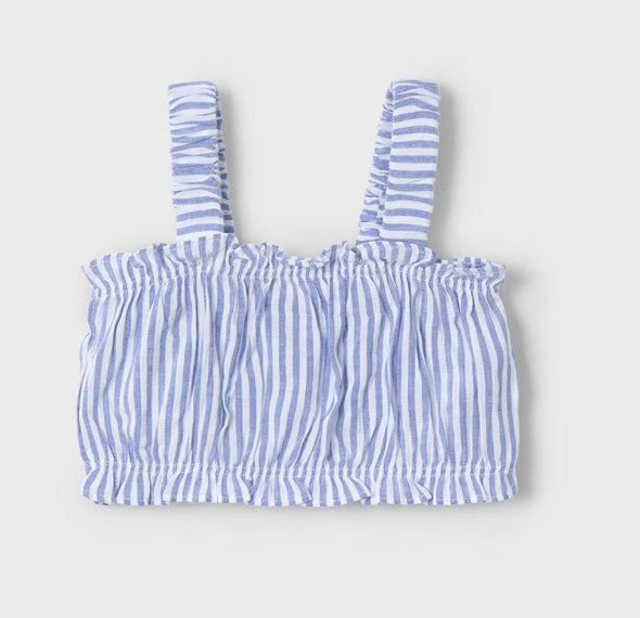 Striped Blouse with Top - Indigo