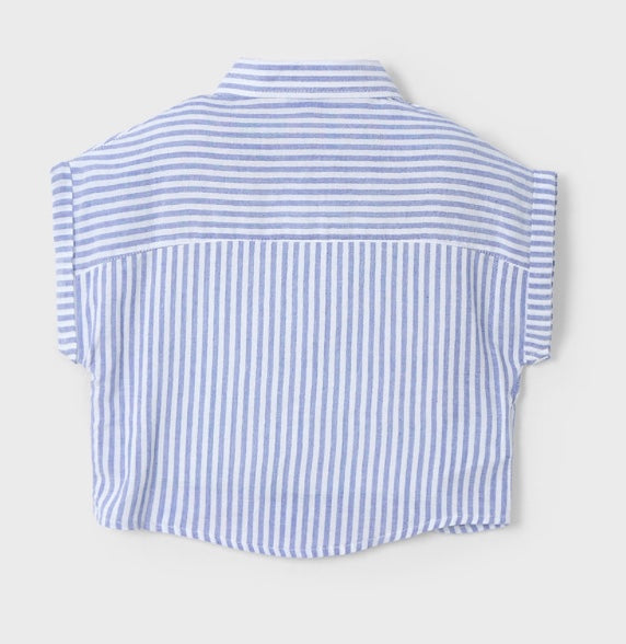 Striped Blouse with Top - Indigo