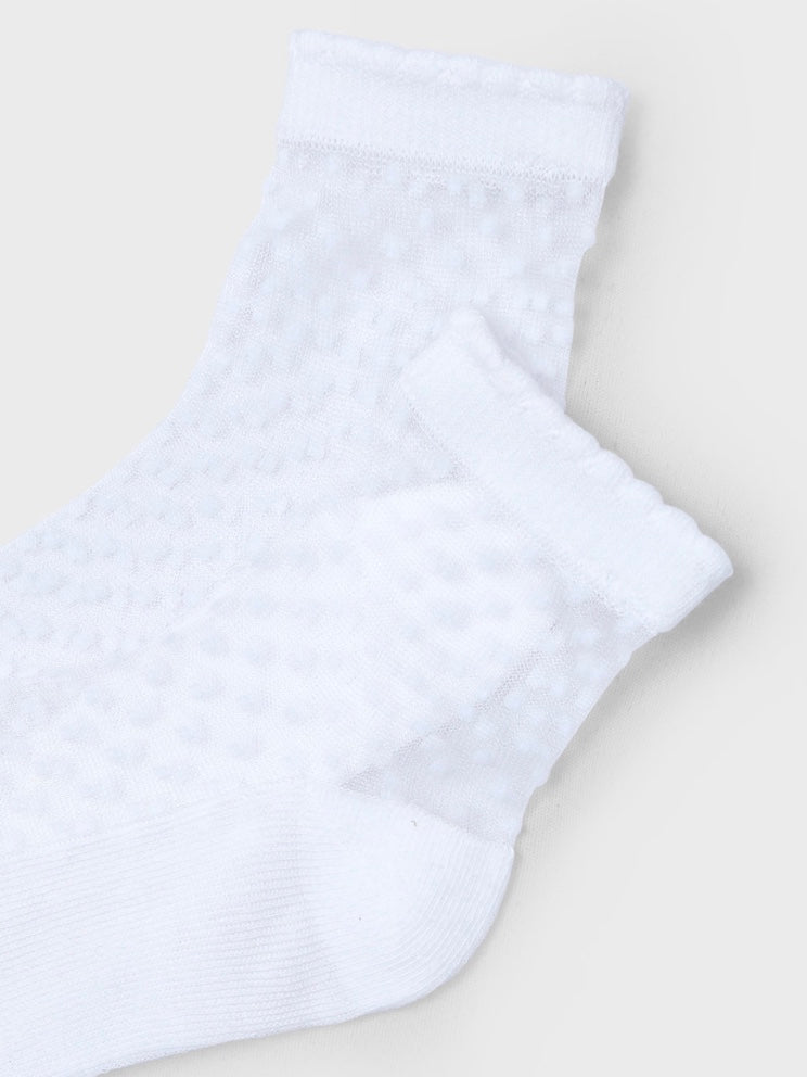 Polka Dot Socks- White